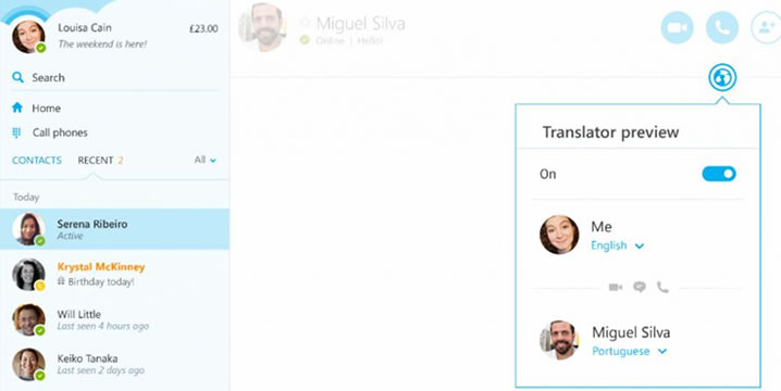 skype traductor